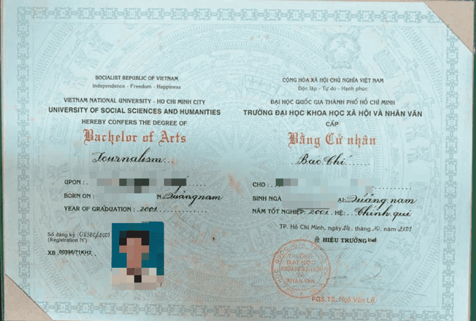 Làm bằng đại học khoa học xã hội và nhân văn thật