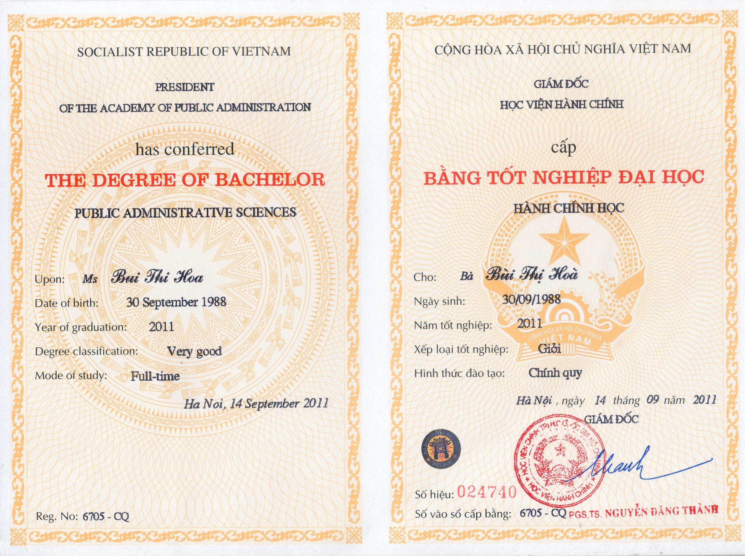 Làm bằng đại học giá rẻ uy tín tphcm