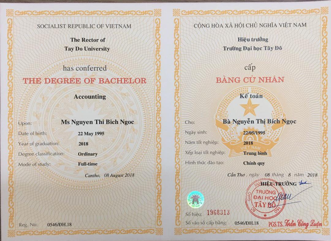 Làm bằng trung cấp có hồ sơ gốc