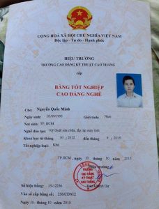 bang tot nghiep cao dang nghe