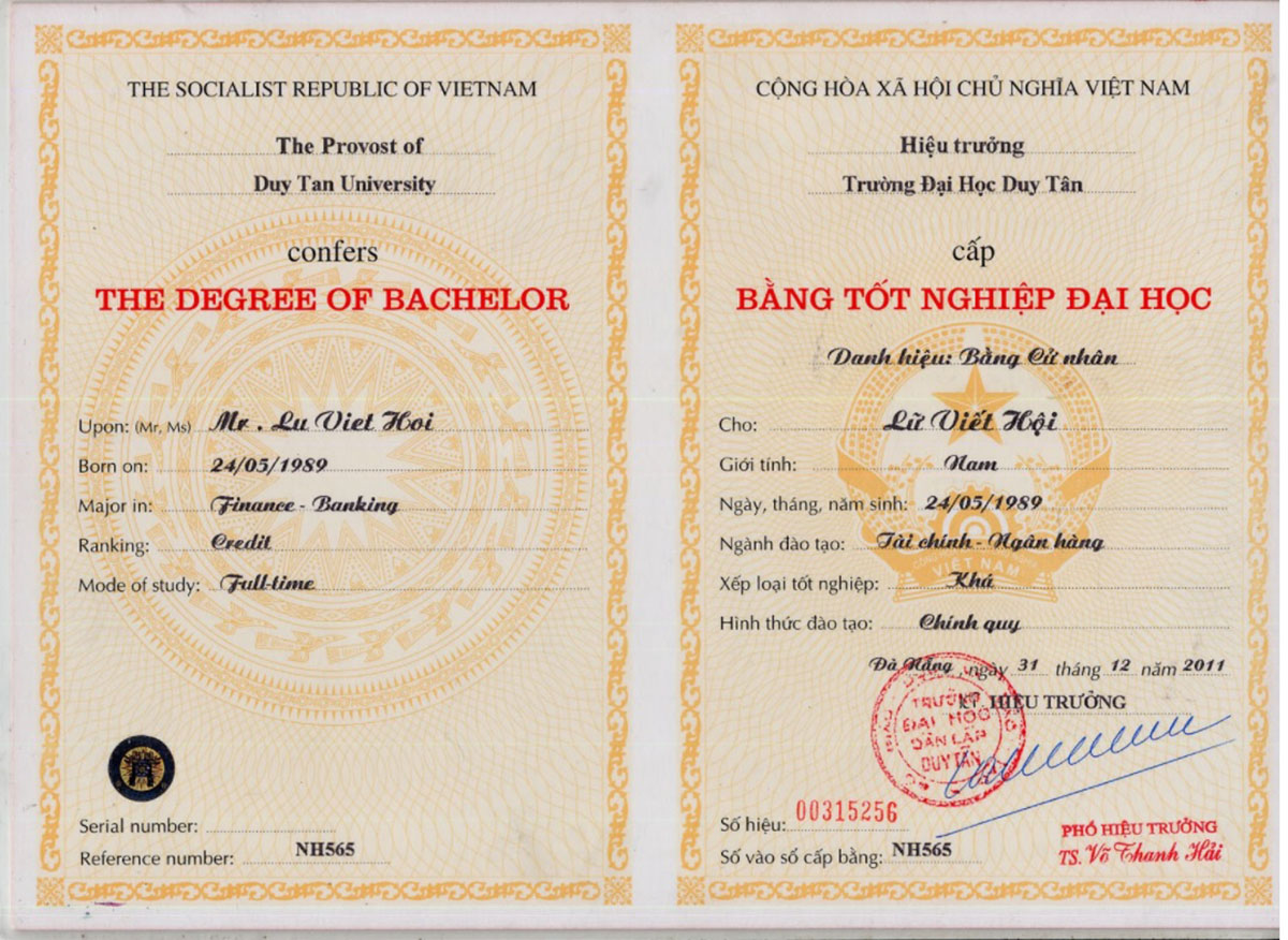 Số hiệu văn bằng